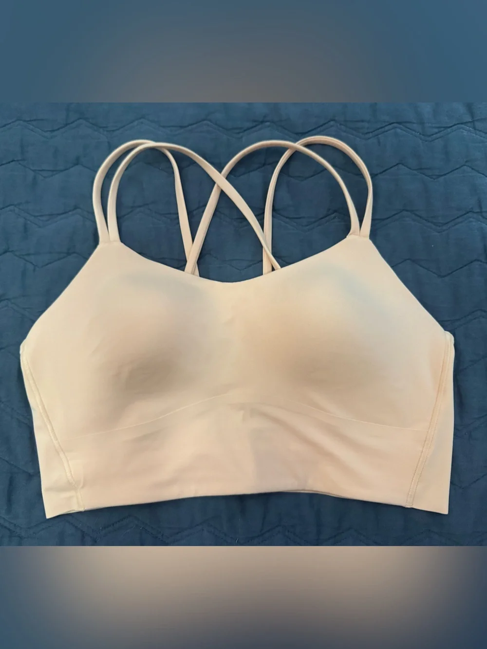 Lululemon size 10 Peach Bellini Like A Cloud Long Line bra B/C cup